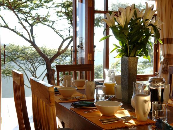 The Sanctuary at Ol Lentille - breakfast in dining room